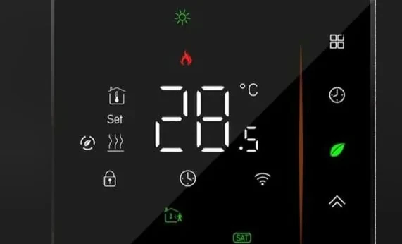 Pech Zigbee floor heating thermostat (water floor heating 3A, electric floor heating 16A, wall-mounted boiler 3A) — 86 × 86 mm