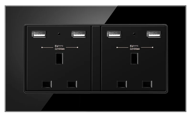 Pech Double USB socket — 146 × 86 mm