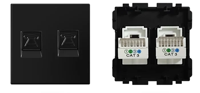 Pech RJ11 double socket module — view 1 of 2