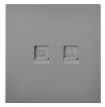 Pech Socket RJ45*2 — 86 × 86 mm