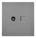 Pech Socket TV RJ45 — 86 × 86 mm