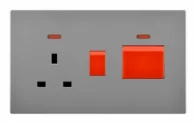 Pech Cooker unit socket, 3-hole — 86 × 86 mm