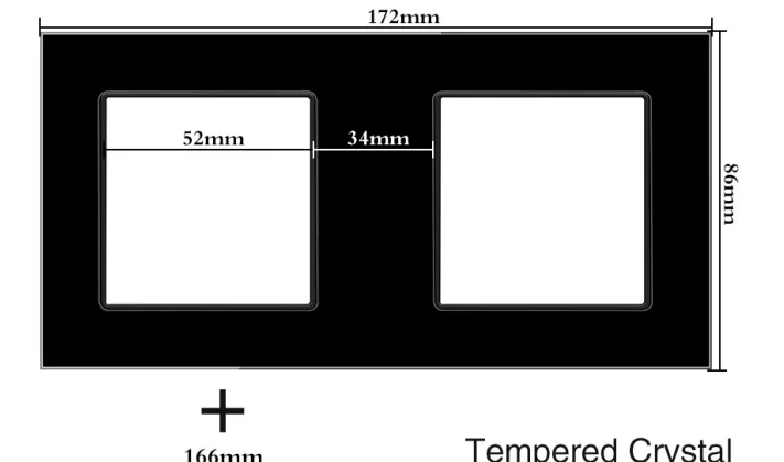 Pech Galss + iron frame — 172 × 86 mm