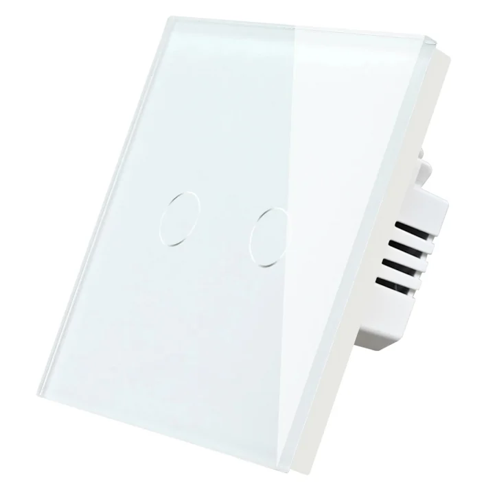 Pech 2 gang touch switch(with iron backplate) — 86 × 86 mm — view 1 of 3
