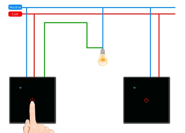 Pech Zigbee Smart Switch 1 gang 2 way Need neutral wire
