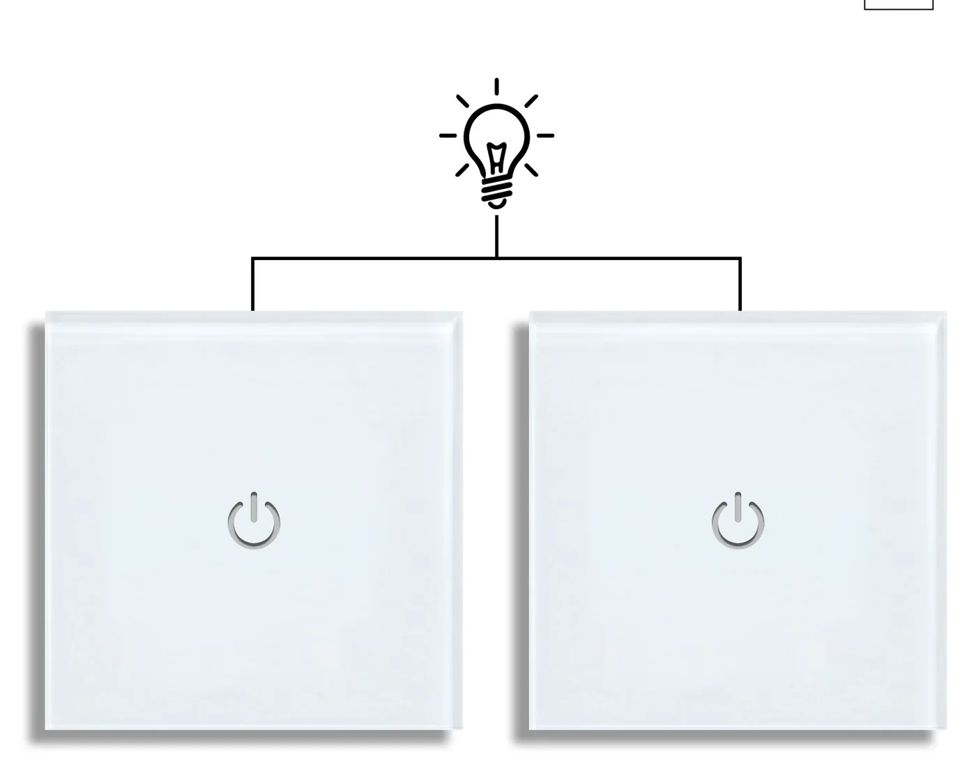 Pech Touch switch 1 gang 2 way — 86 × 86 mm