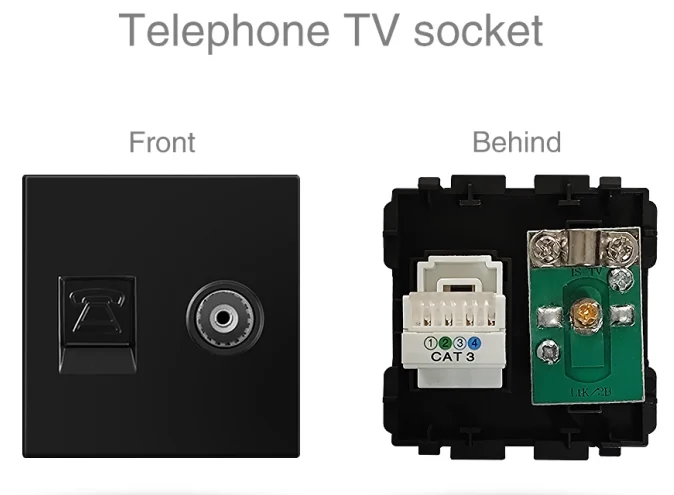 Pech RJ11TV socket module — view 1 of 2
