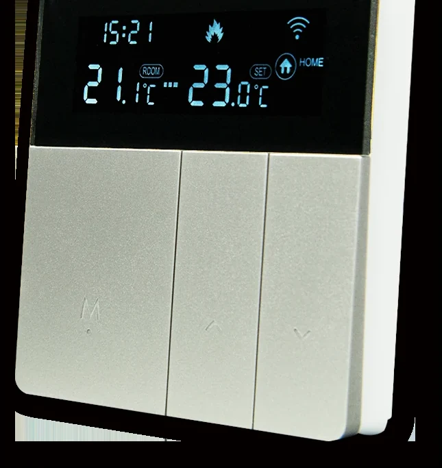 Pech WiFi floor heating thermostat (electric floor heating 16A, water floor heating 3A, wall-mounted boiler 3A) (The maxium electric floor heating 25A 4400W) — 86 × 86 mm