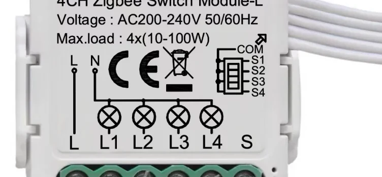 Pech WIFI 4 gang breaker switch (NO need neutral wire)