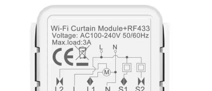 Pech WIFI Curtain + RF433 (Need neutral wire)