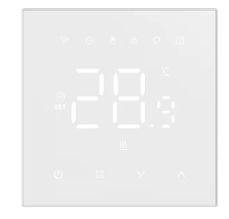 Pech WiFi floor heating thermostat (water floor heating 3A, electric floor heating 16A, wall-mounted boiler 3A) — 86 × 86 mm — view 1 of 2