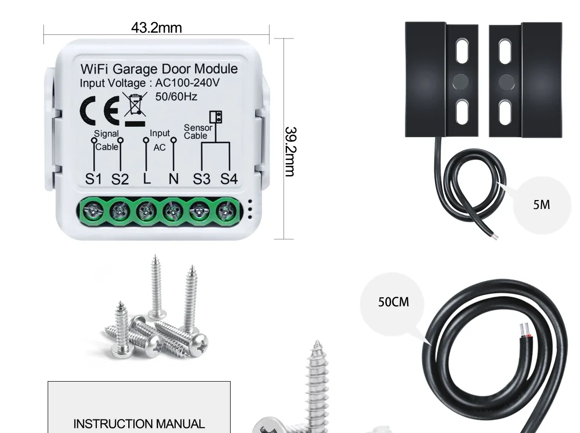 Pech Wifi garage door breaker module