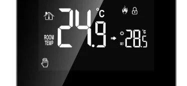 Pech ZigBee thermostat (water floor heating 3A, electric floor heating 16A, wall-mounted boiler 3A) — 86 × 86 mm