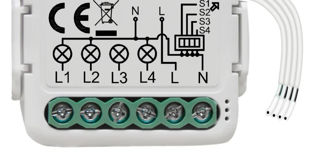 Pech Zigbee 4 gang breaker switch (need neutral wire)