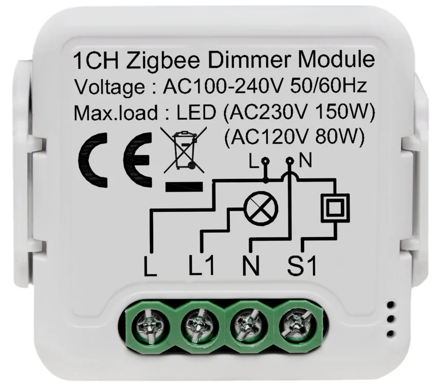 Pech Zigbee 1 gang dimmer switch module