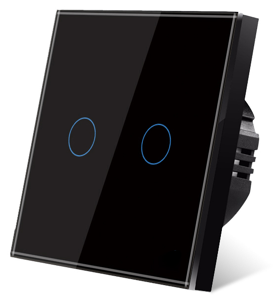 Pech 2 gang touch switch — 86 × 86 mm